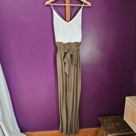 Shinestar Green & White Jumpsuit - Medium - Picture 1 of 7